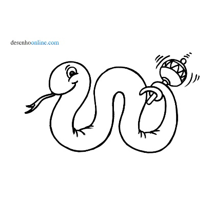 Cobra com bolinhas para colorir - Imprimir Desenhos