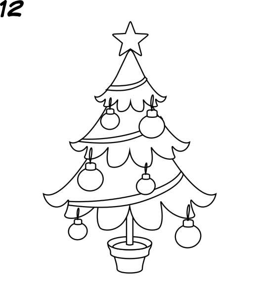Como desenhar como desenhar uma árvore de natal 